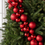 4 FT Red Shiny & Matte Ball Garland