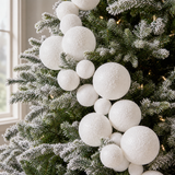 4 FT Snowy White Ball Garland