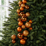 6 FT Dark Orange Shiny Ball Garland