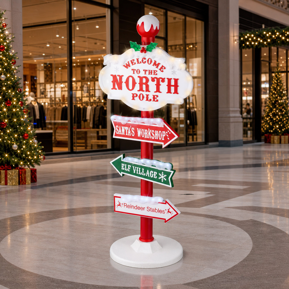 3 FT LED North Pole Sign