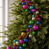 6 FT X 7" Shiny Multicolor Ball Garland