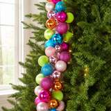 5 FT Muti Color Glitter, Shiny, & Matte Ball Garland