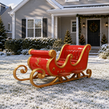 10 FT Red & Gold Santa Sleigh 4 Seater