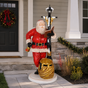 6 FT Santa Reading By A Lamp Post
