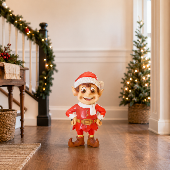 3 FT Red Standing Santa Elf