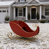 22" X 4 FT X 2 FT Red & Gold Sleigh