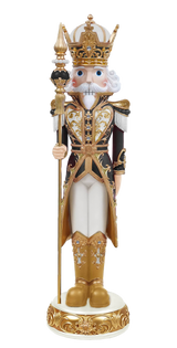 5 FT Black, White & Gold King Nutcracker