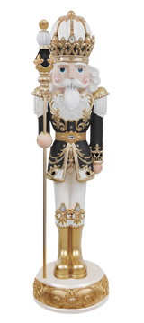 6 FT Black, White & Gold Nutcracker