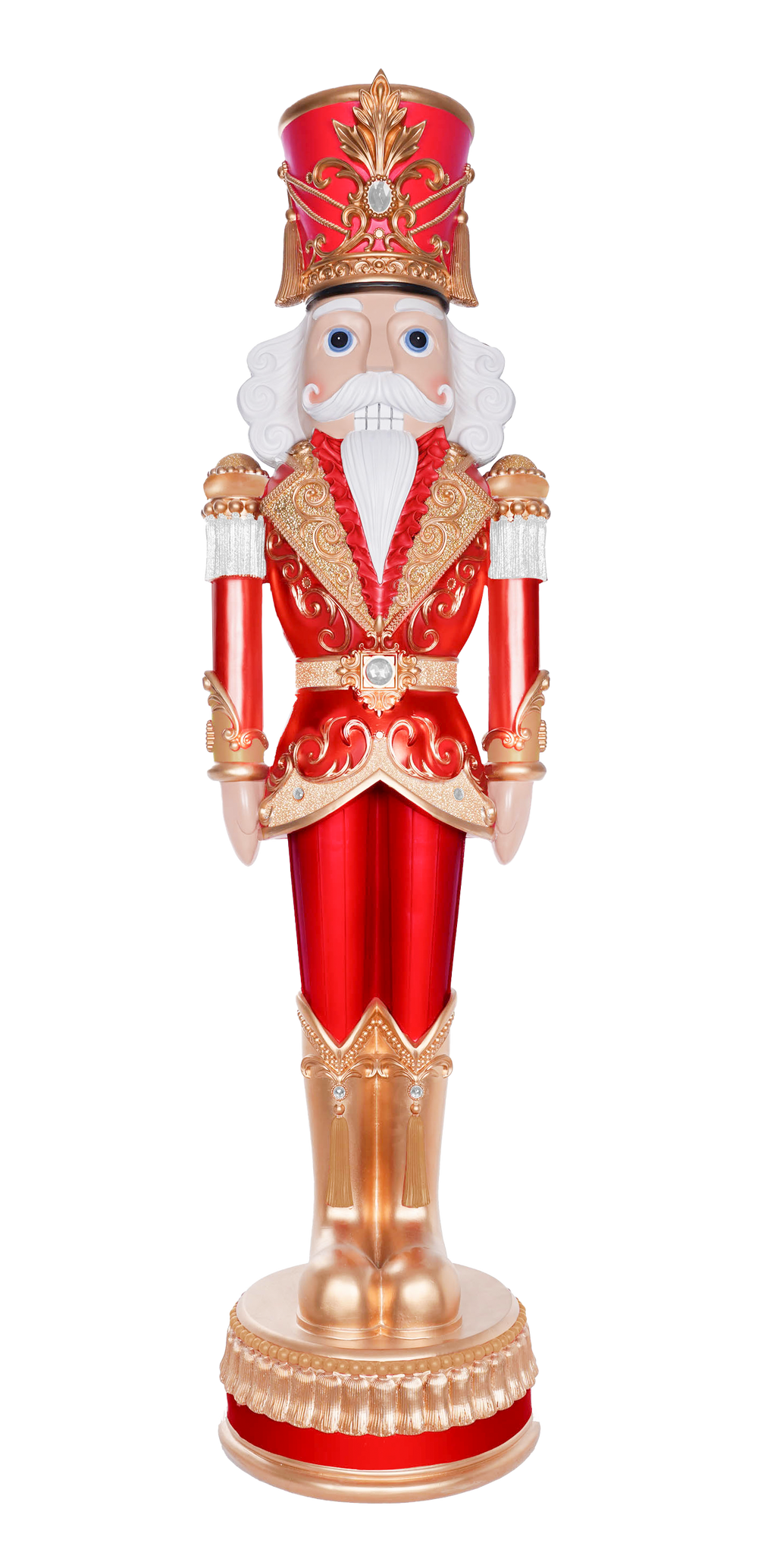 6 FT Metallic Red & Gold Nutcracker