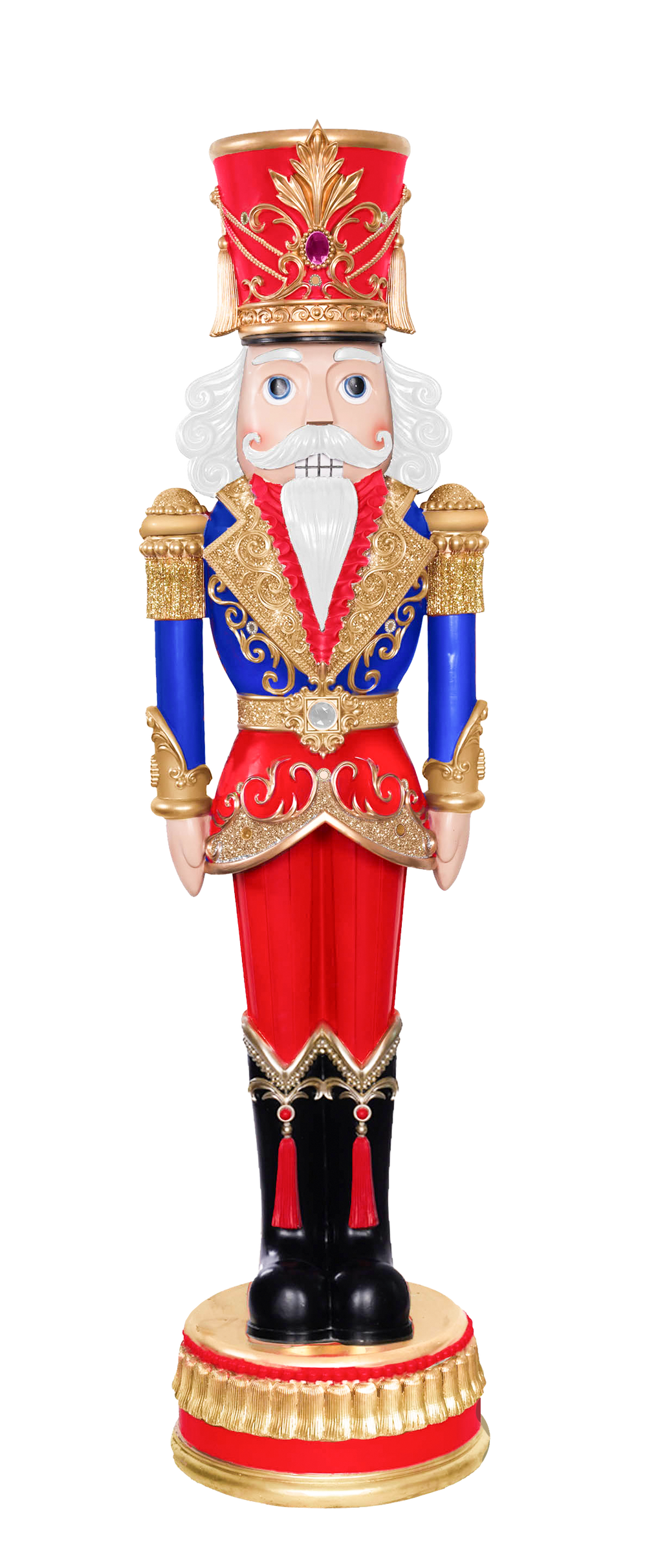 6 FT Red, Blue & Gold Nutcracker