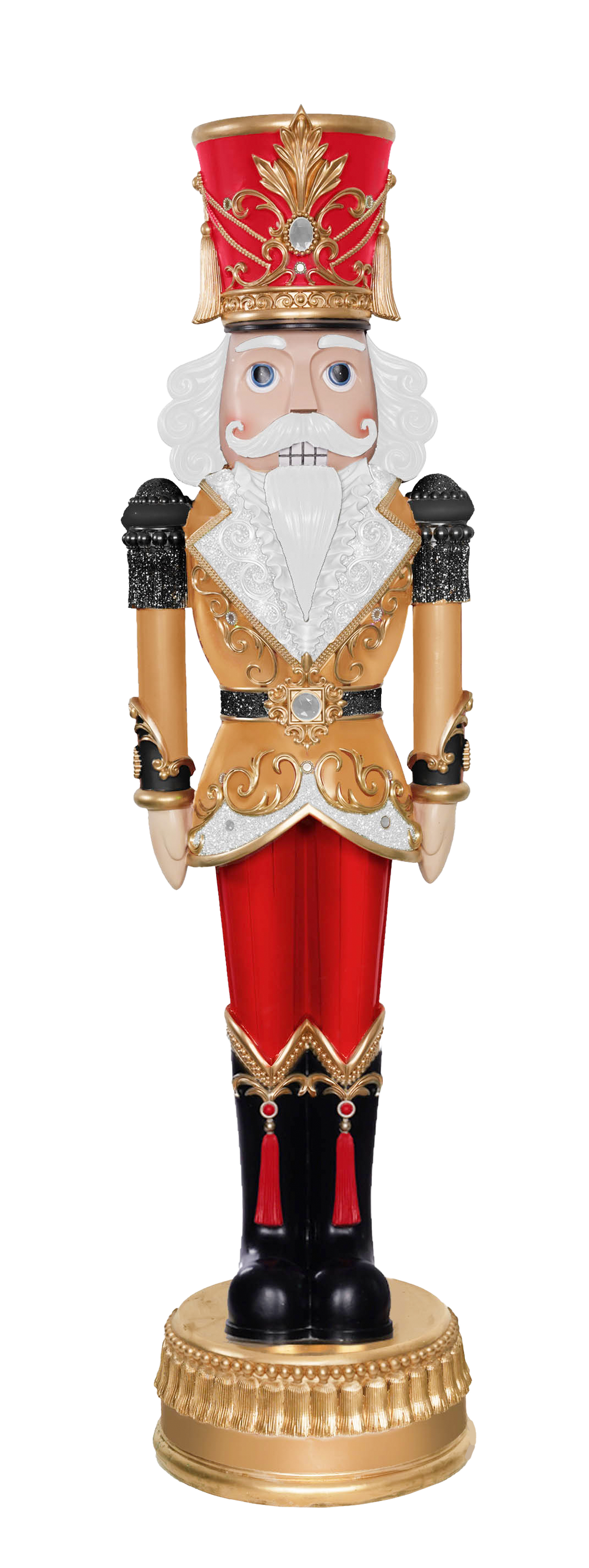 6 FT Red, Gold & Black Nutcracker