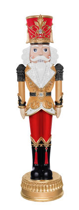 6 FT Red, Gold & Black Nutcracker