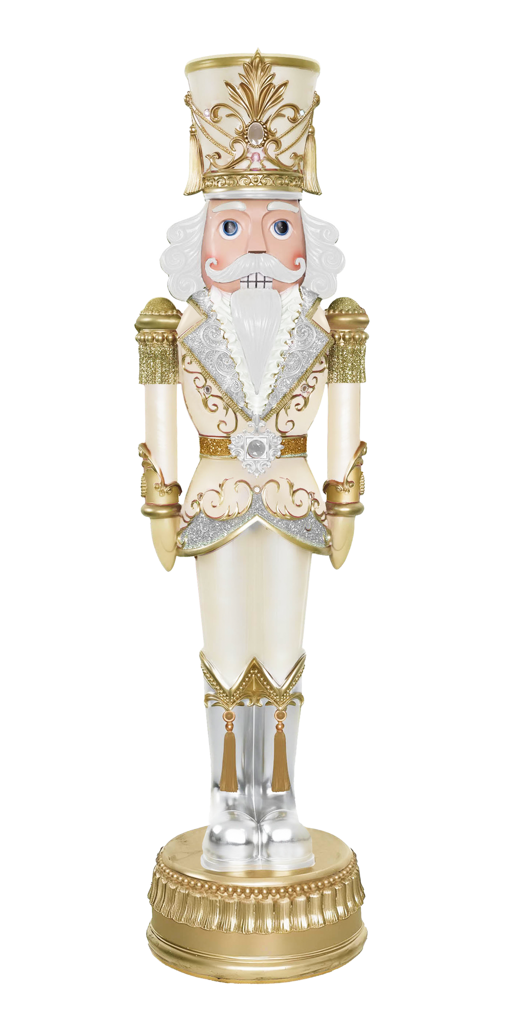 6 FT Gray & Gold Nutcracker