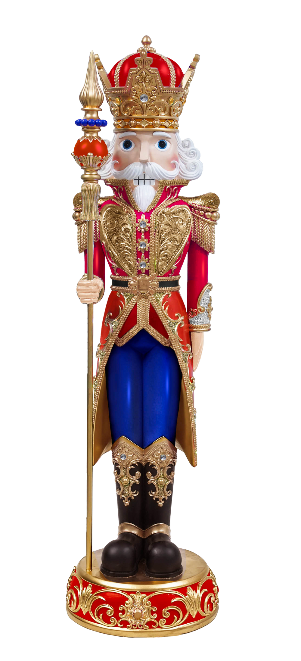 8 FT Red, Blue & Gold Nutcracker