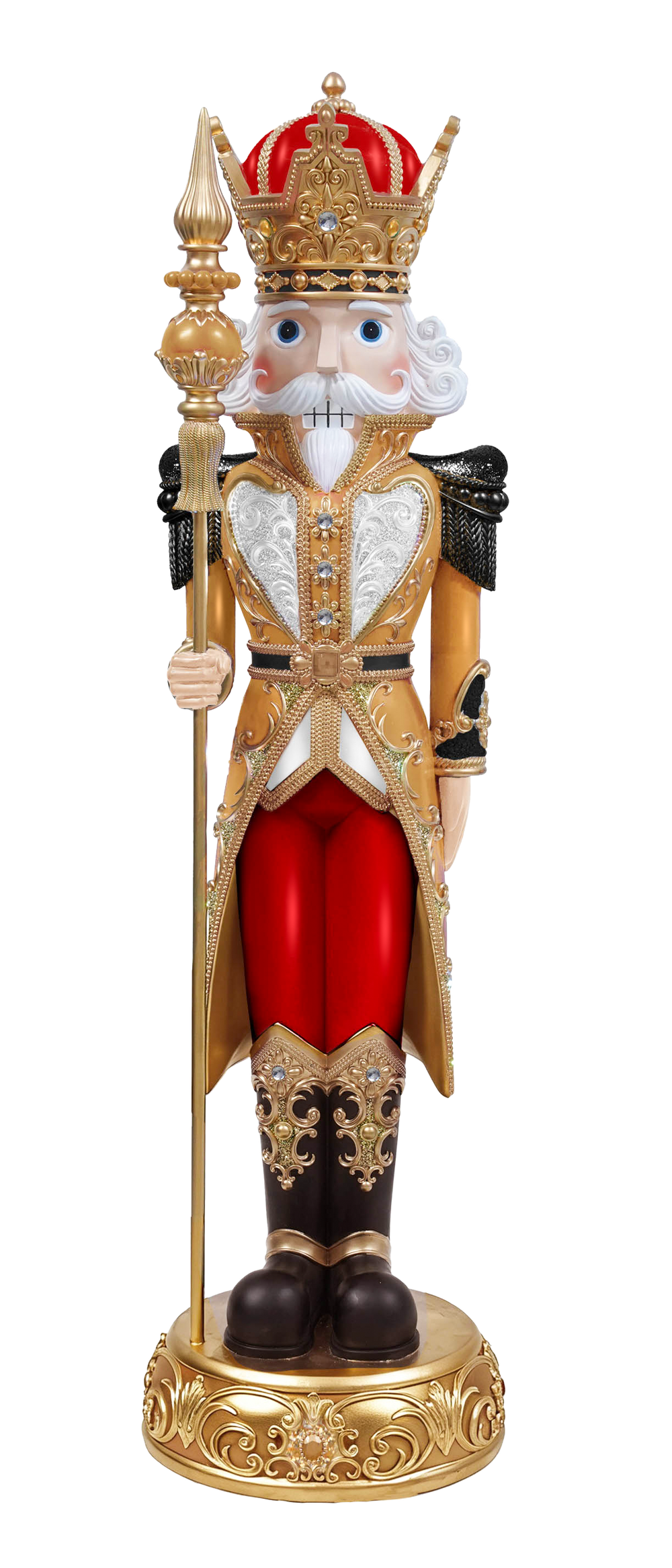 8 FT Red, Gold & Black Nutcracker