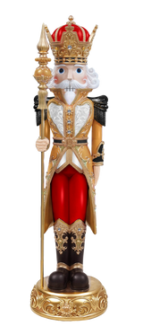 8 FT Red, Gold & Black Nutcracker