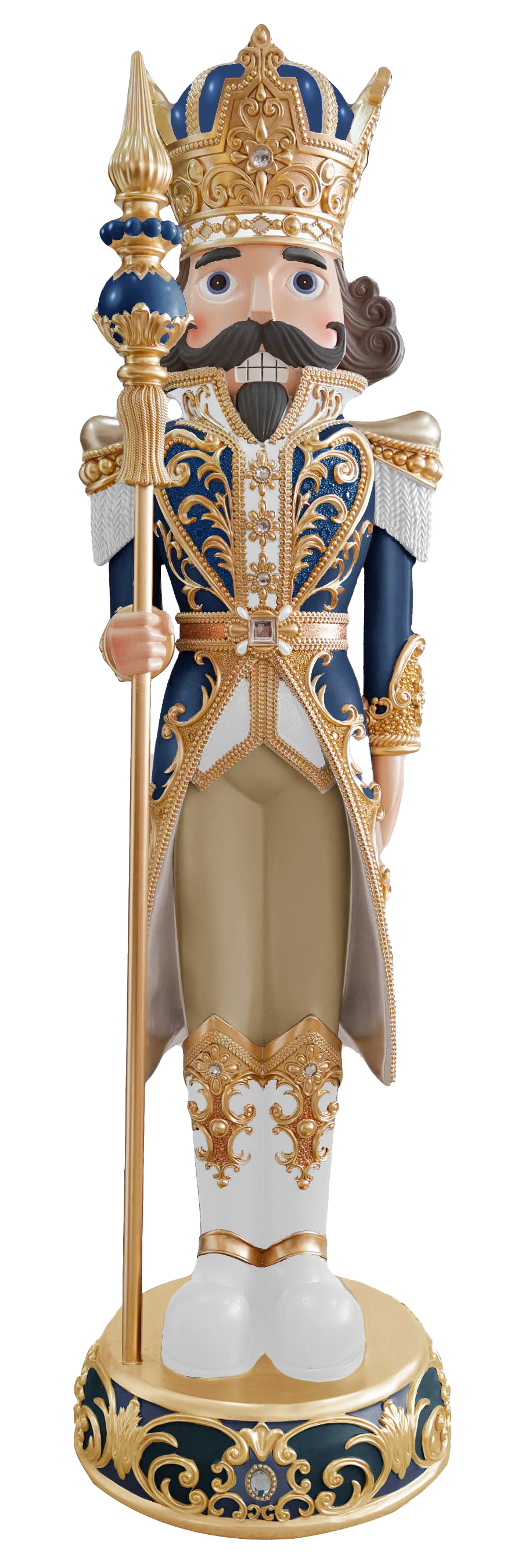 8 FT Blue & Gold Nutcracker
