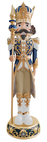 8 FT Blue & Gold Nutcracker