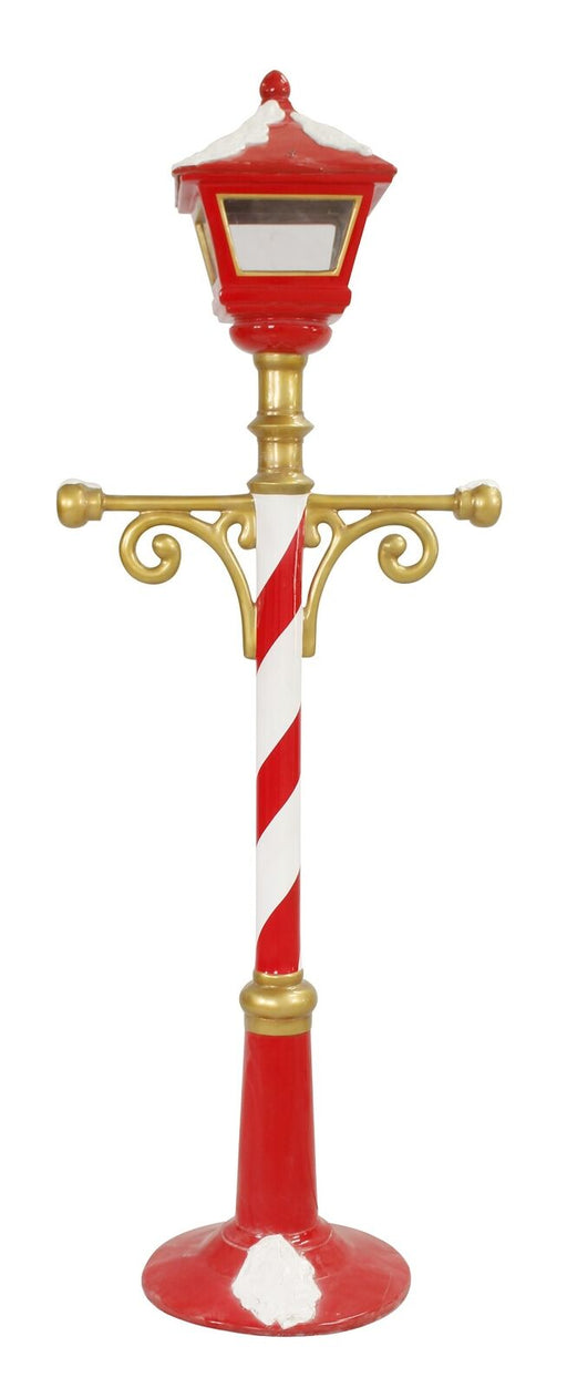 7 FT Red & White Christmas Lampost