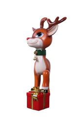 3 FT Cute Reindeer With Gift