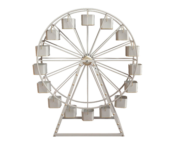 19" X 5' X 5' White Ferris Wheel