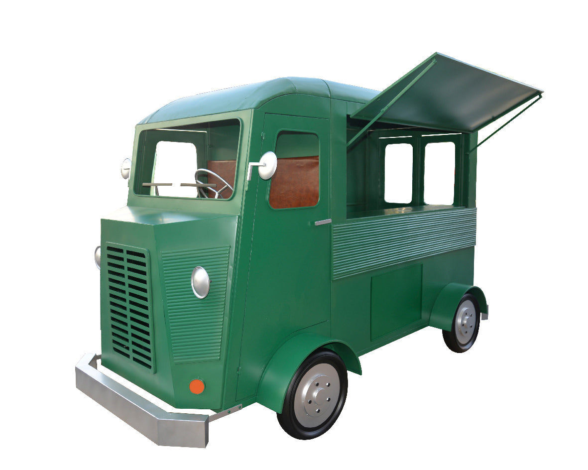 9' X 5' X 6' Green Food Truck Display