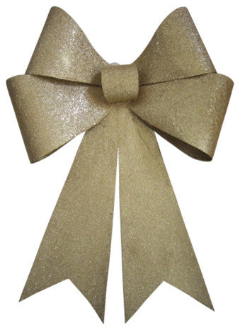 30" X 22" Gold Glitter Bow