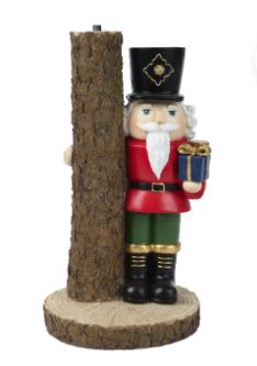 12" Nutcracker on Trunk Tree Base