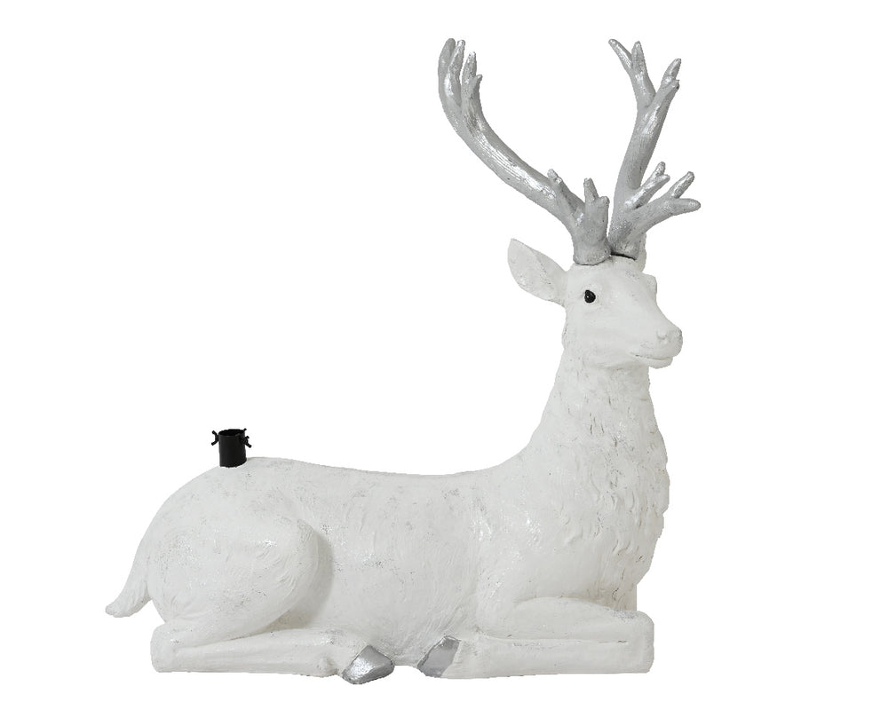 34" White Reindeer Tree Base