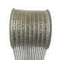 5" X 25YD Silver & Champagne Mesh Ribbon