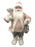 24" Pink & Grey Santa With A Lantern & Gifts