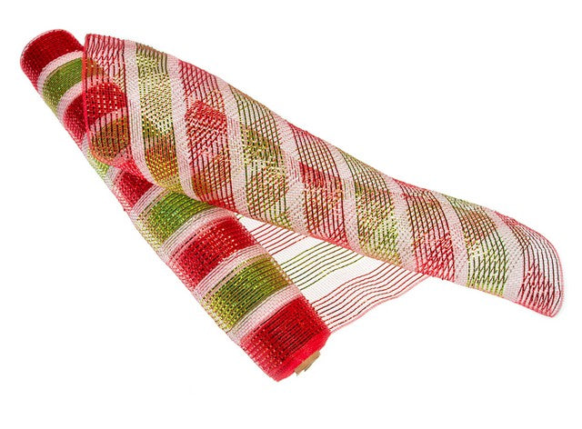 20" X 10YD Red & Green Mesh