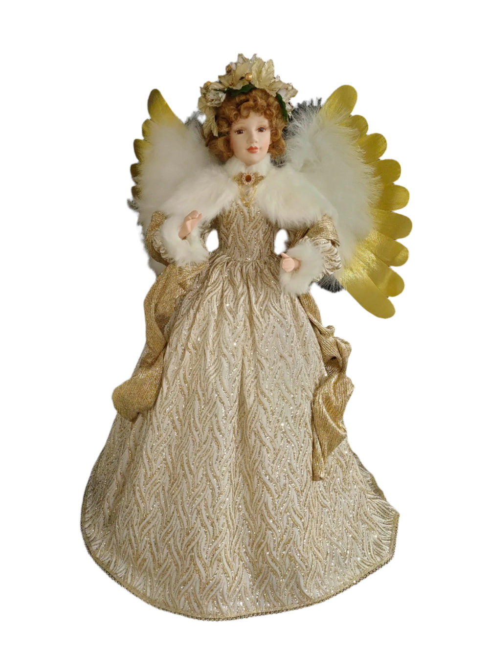 32" Gold Animated Musical Angel Tree Topper