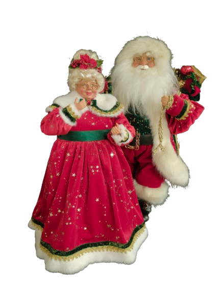 18" Mr & Mrs Santa Claus Set