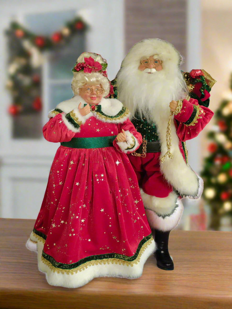 18" Mr & Mrs Santa Claus Set