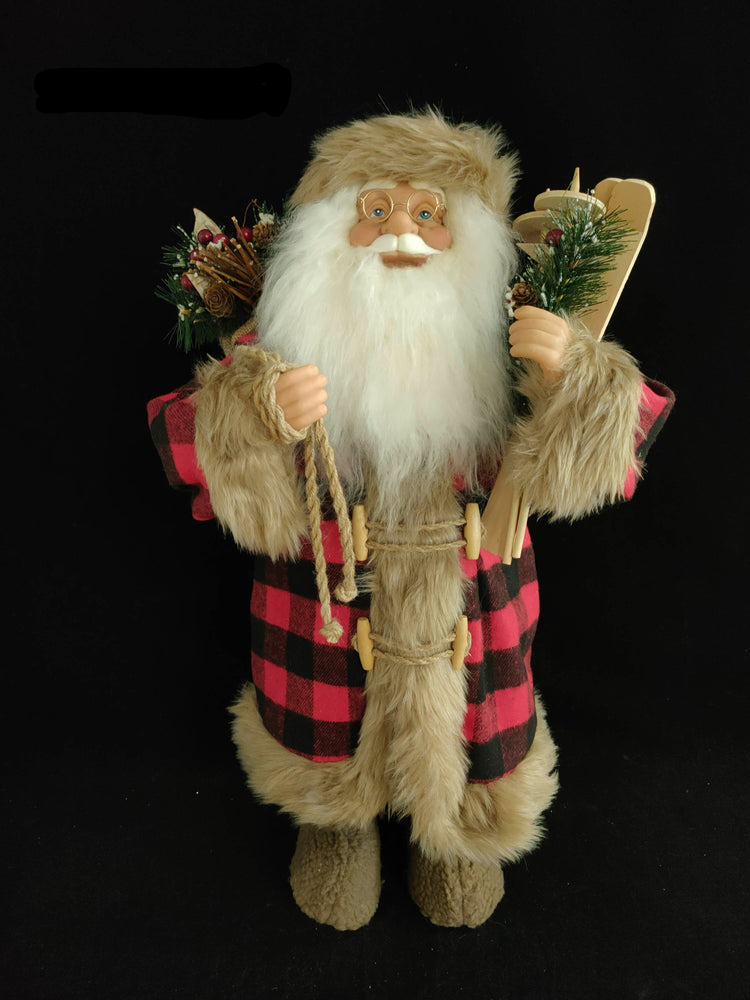 24" Plaid Santa Claus