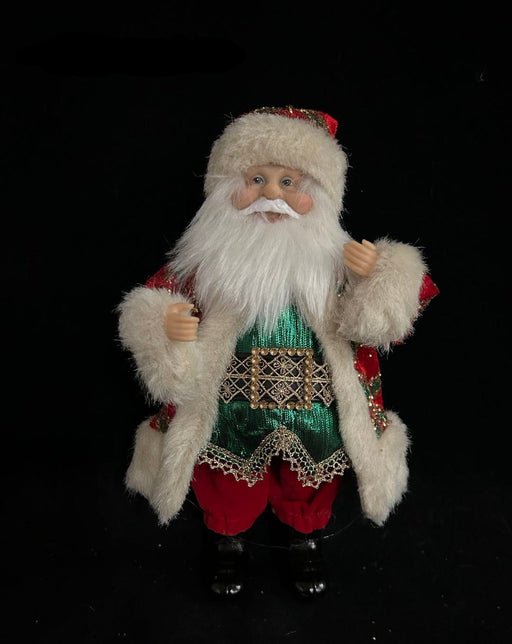 9" Red & Green Santa Claus