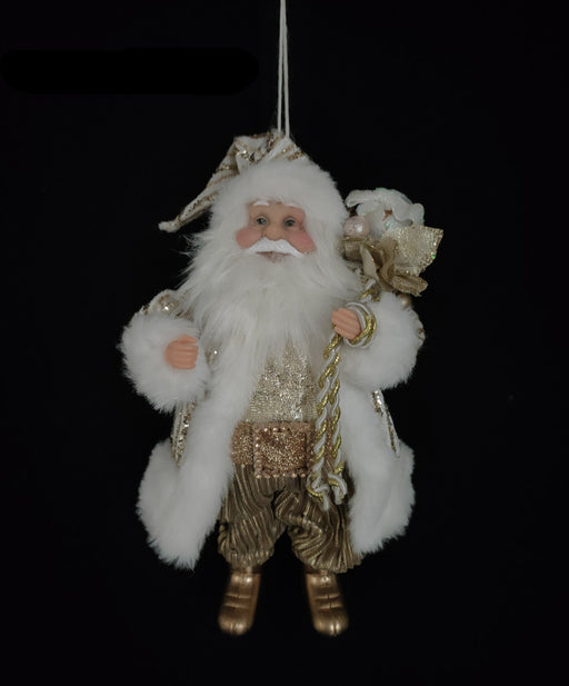 9" Champagne & White Santa Claus