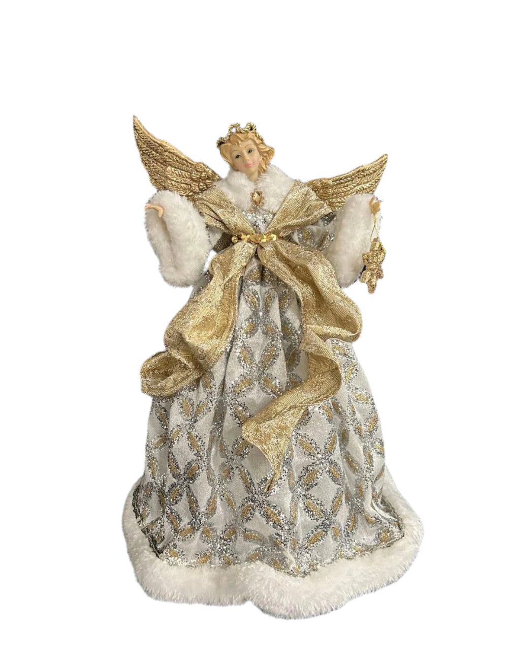 16" Champagne & Silver Fairy Tree Topper