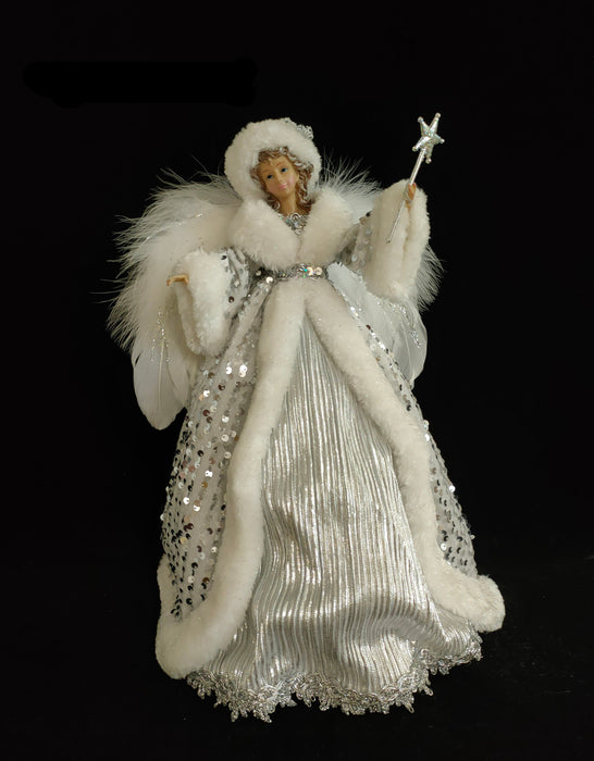 16" White & Silver Fairy Tree Topper