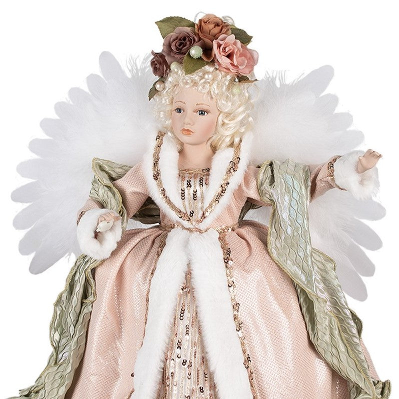 16" Light Pink & Green Fairy Tree Topper