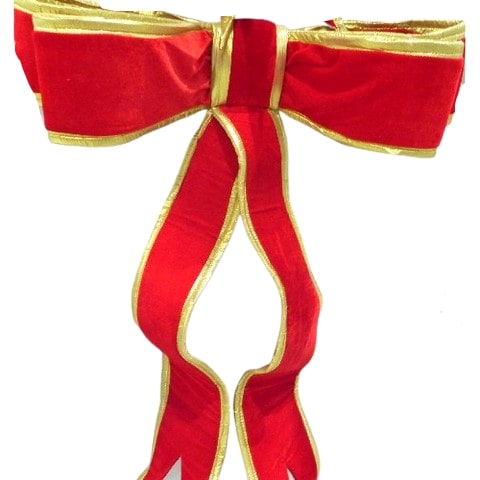 3' X 4'  Red & Gold Bow
