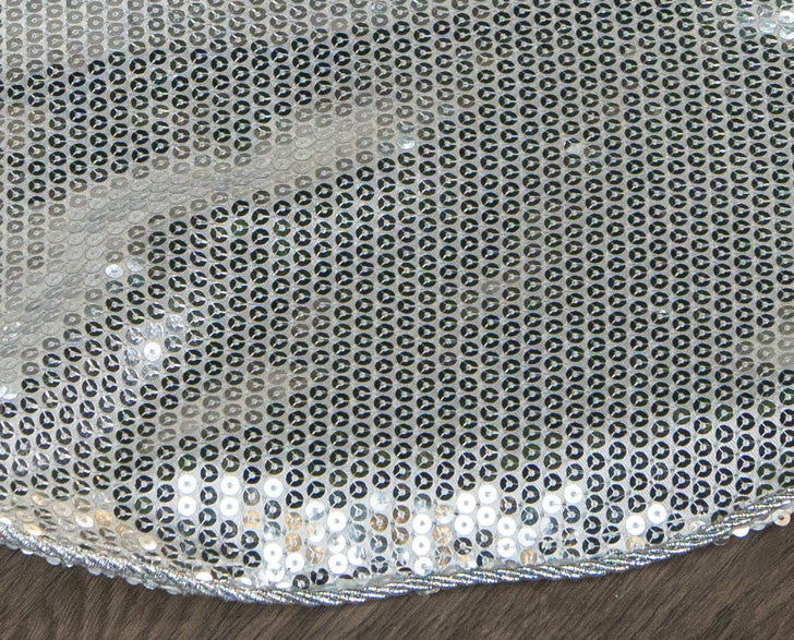 48" Silver Sequin Tree Skirt