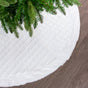 48" White Fuzzy Diamond Tree Skirt