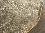 30" Light Gold Tree Skirt With Gold Edge Trim