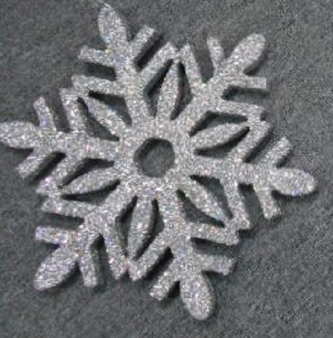 12" Silver Glitter Snowflake