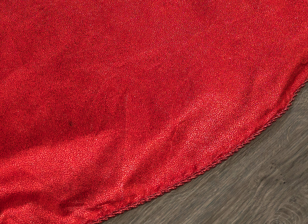 60" Red Metallic Tree Skirt