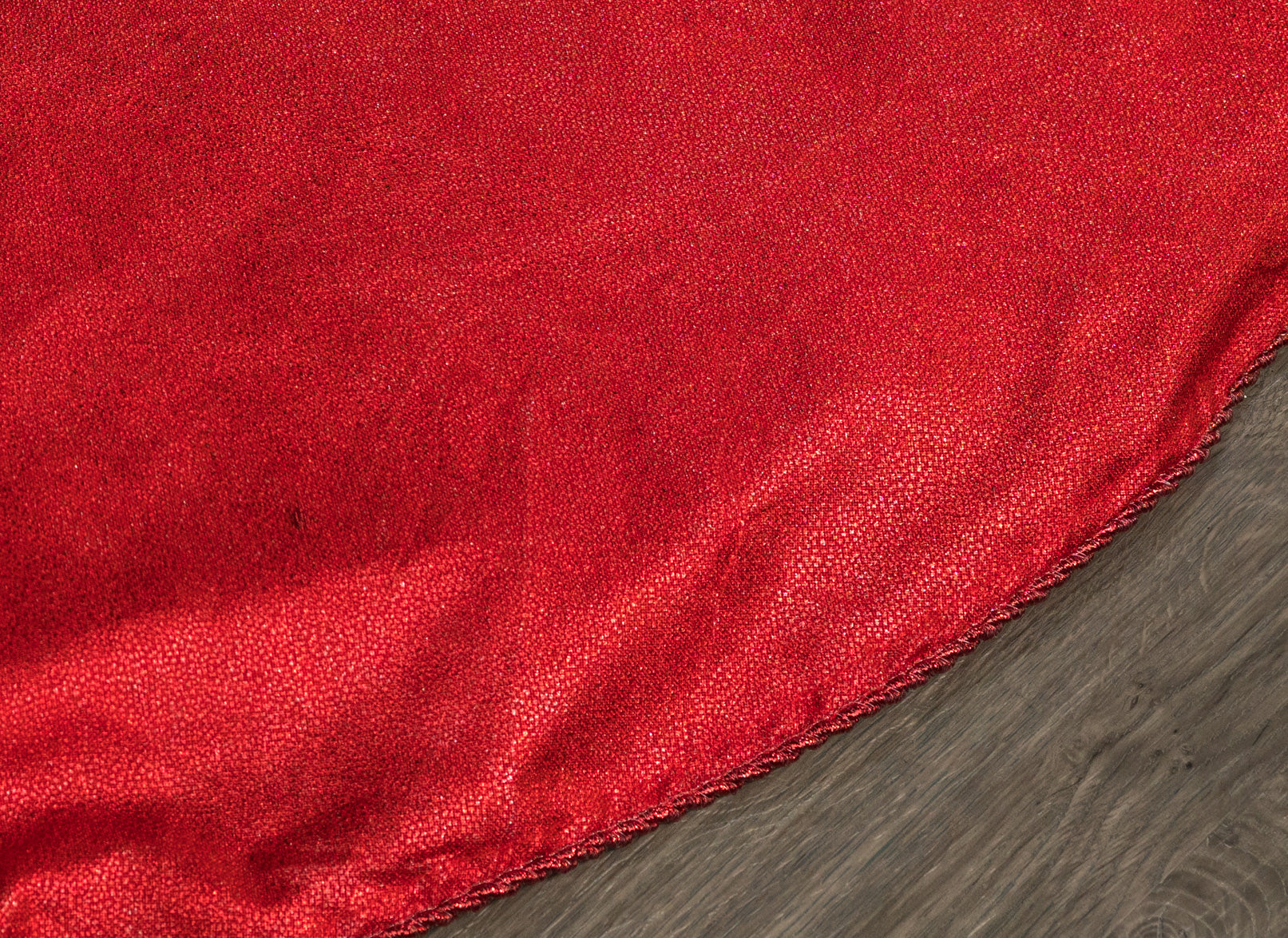 60" Red Metallic Tree Skirt