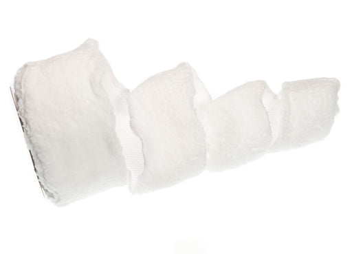 4" X 10YD White Plush Ribbon