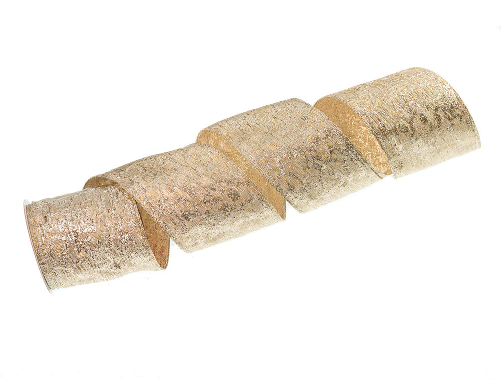 4" X 10YD Gold Mesh Ribbon
